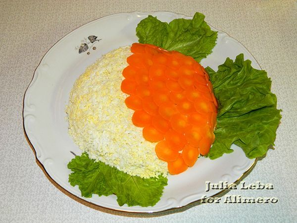 Новогодний салат Рыбка